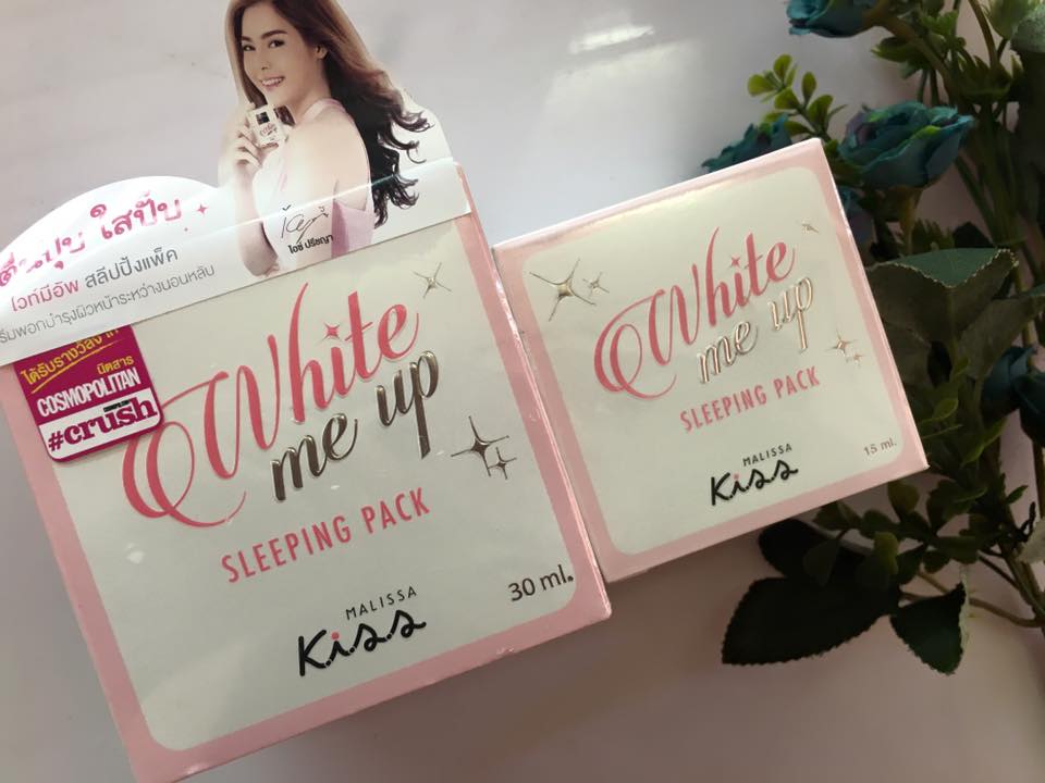 mặt nạ ngủ collagen kiss white me up thái lan